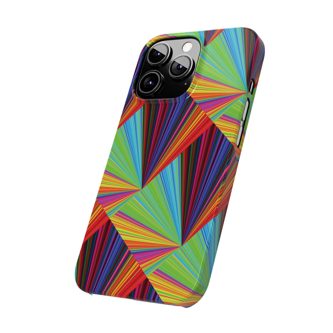 Slim Triangle Kaleidoscope Colors Gift for Her Cute Phone Cases for Iphone 16 Case | iPhone 15 Case | iPhone 15 Pro Max Case, Iphone 14, Iphone 14 Pro Max, Iphone 13, 12, 11, 10, 8,7 - Studio40ParkLane