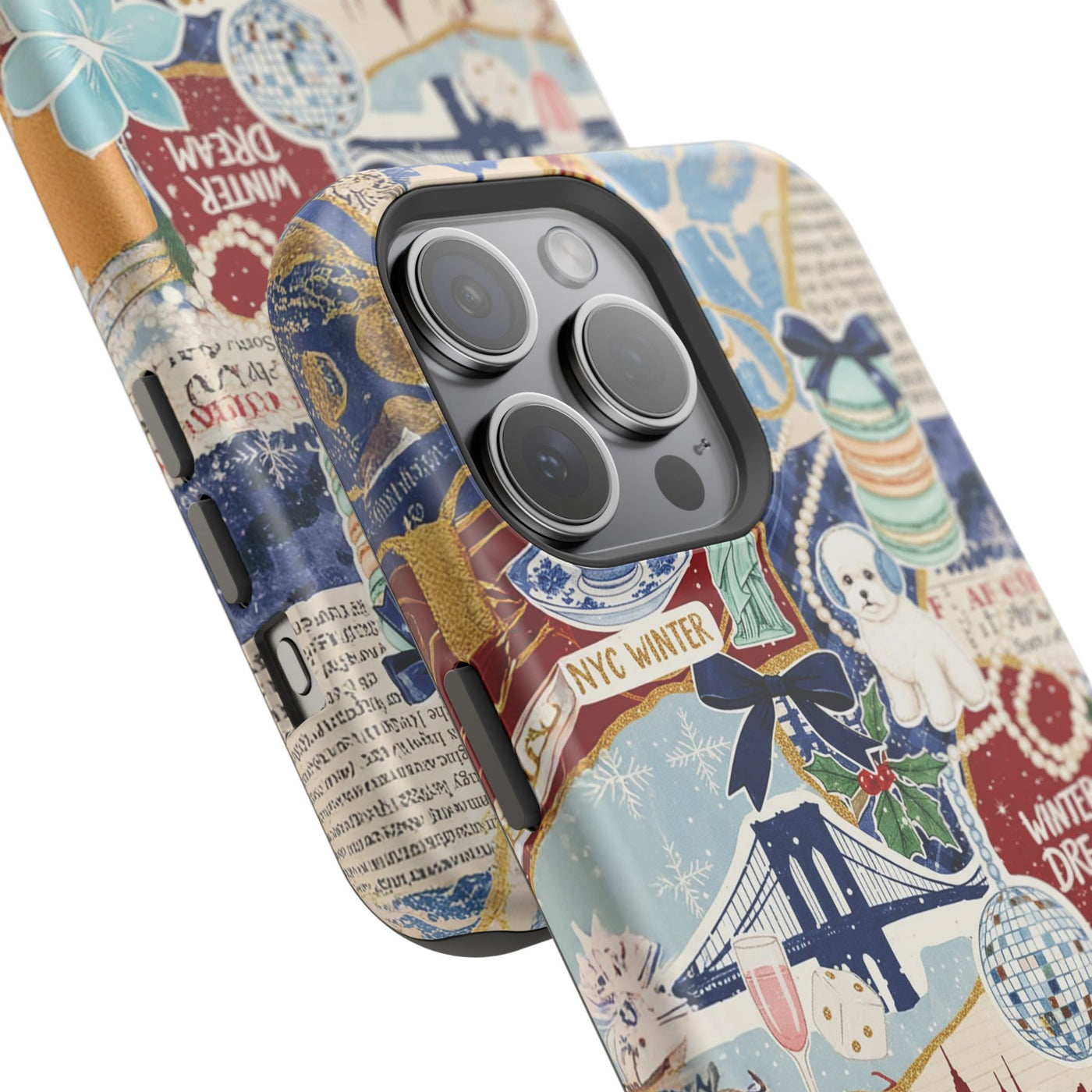 New York Winter Coquette Collage Tough Magsafe Cute Phone Cases for Iphone | iPhone 17 Pro Max Case, Iphone 16, Iphone 15 14 13 12 11 10 9