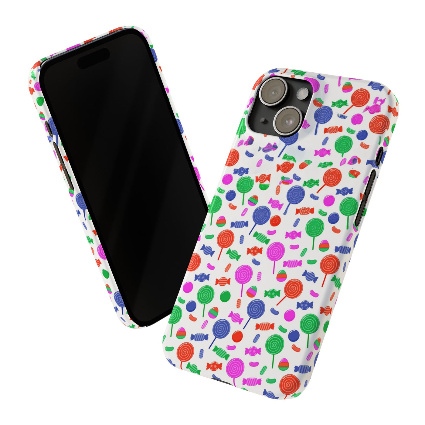 Slim Cute iPhone Cases - | iPhone 15 Case | iPhone 15 Pro Max Case, Iphone 14 Case, Iphone 14 Pro Max, Iphone 13, Summer Lollipops Red