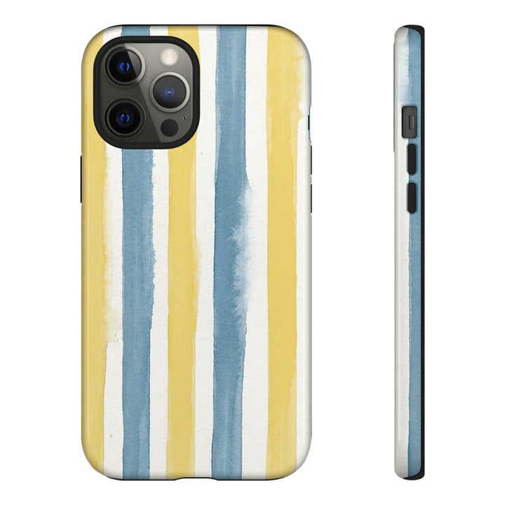 Tough Cute Yellow Stripes Phone Case, for IPhone 17 Pro Max | Iphone 17 Air, Iphone 16, IPhone 15, 14 13 12, Samsung Galaxy S26, S25, S24, S23 - Studio40ParkLane