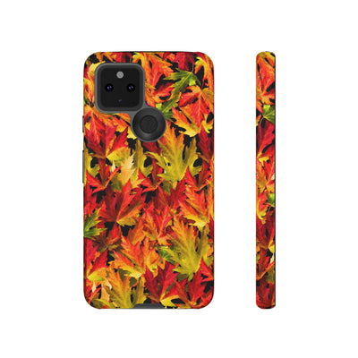 Fall Leaves Impact Resistant, Cute Phone Cases for Samsung S24, S23, S22, S21, IPhone 15 pro Iphone 14 pro Iphone 13 IPhone 12 Iphone 11