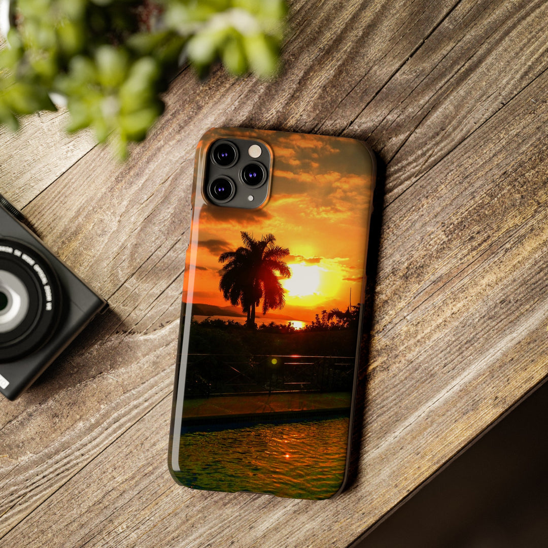 Slim Cute Phone Cases for Iphone - | iPhone 15 Case | iPhone 15 Pro Max Case, Iphone 14 Case, Iphone 14 Pro Max, Iphone 13, Summer Jamaica Sunset - Studio40ParkLane