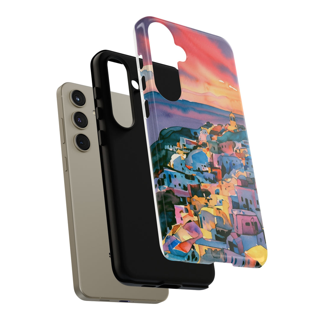 Impact Resistant, Greek Sunset, Cute Phone Cases for Samsung S24, S23, S22, S21, IPhone 15 pro Iphone 14 pro Iphone 13 IPhone 12 Iphone 11 - Studio40ParkLane