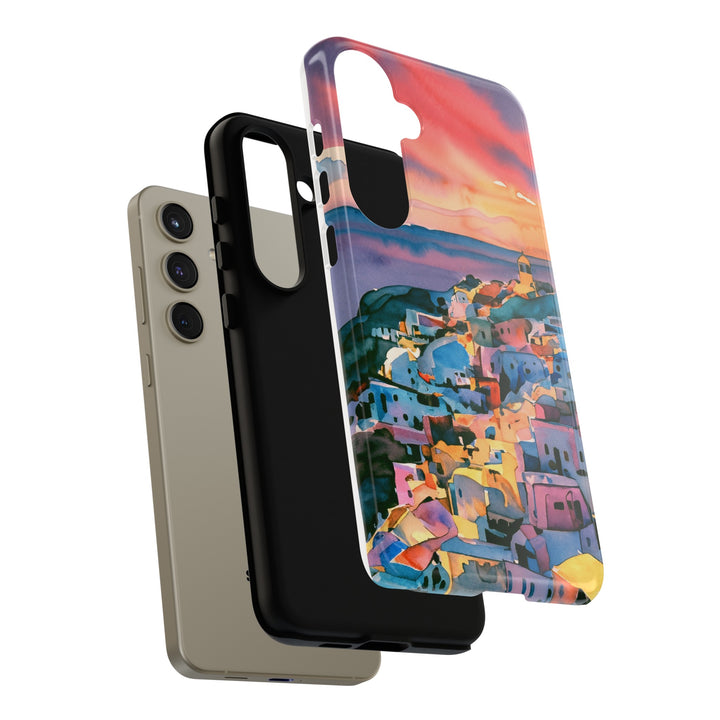 Impact Resistant, Greek Sunset, Cute Phone Cases for Samsung S24, S23, S22, S21, IPhone 15 pro Iphone 14 pro Iphone 13 IPhone 12 Iphone 11 - Studio40ParkLane