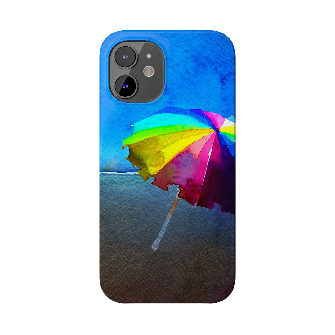 Slim Cute Phone Cases for Iphone - | iPhone 15 Case | iPhone 15 Pro Max Case, Iphone 14 Case, Iphone 14 Pro Max, Iphone 13, Summer Beach Umbrella - Studio40ParkLane