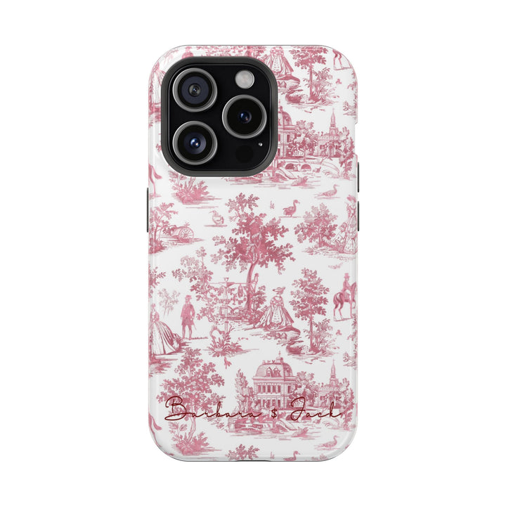 Magsafe French Toile Personalized Initial Custom Gift Cute Phone Cases for Iphone 16 Pro Max | iPhone 15, Pro Max Case, Iphone 14, 13, 12, 11, 10 - Studio40ParkLane