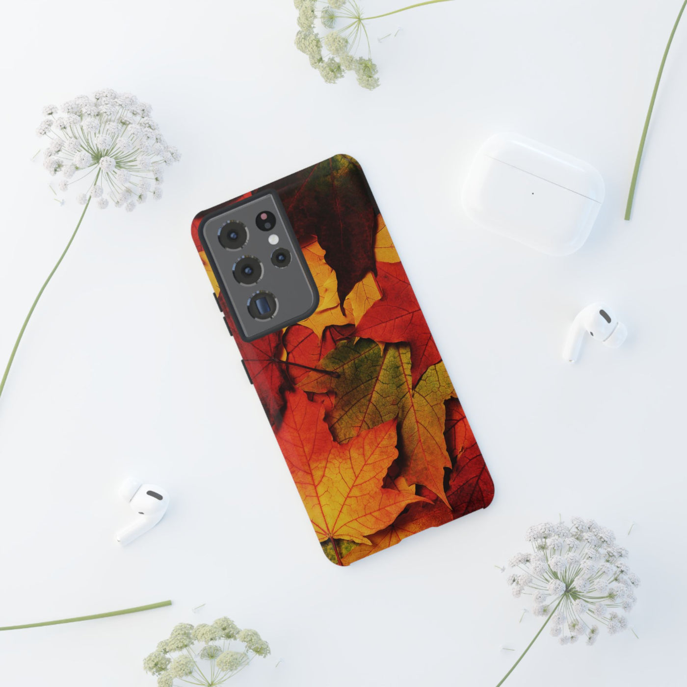 Autumn Fall Leaves Gift Cute Phone Case for, Samsung Galaxy S24, S23, S22, S21, IPhone 16 Case | Iphone 15, Iphone 14, IPhone 13 Case Mom Dad Gift