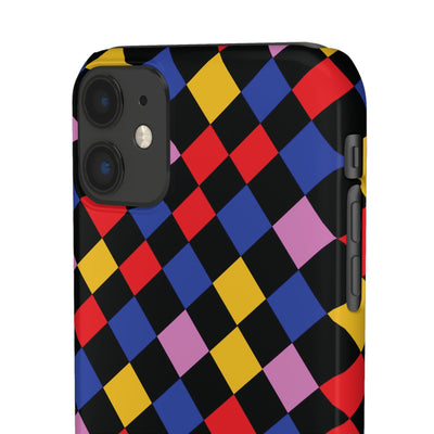Colorful Checkerboard Cute Phone Case - Sleek Snap - for iPhone 16 15 14 13 12 11 Max Pro Plus Samsung Galaxy S24 S23 S22 S21 S20 Plus Ultra - Studio40ParkLane