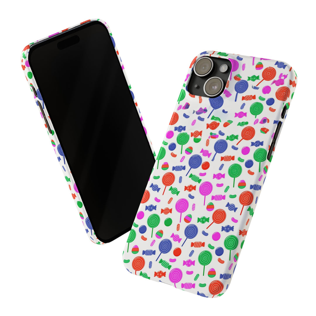 Slim Cute Phone Cases for Iphone - | iPhone 15 Case | iPhone 15 Pro Max Case, Iphone 14 Case, Iphone 14 Pro Max, Iphone 13, Summer Lollipops Red - Studio40ParkLane