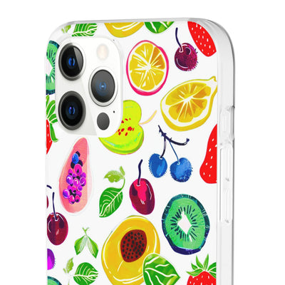 Cute Flexi Phone Cases, Summer Fruit Mix, Compatible with Samsung Galaxy S23, Samsung S22, Samsung S21, Samsung S20, Galaxy S20 Ultra