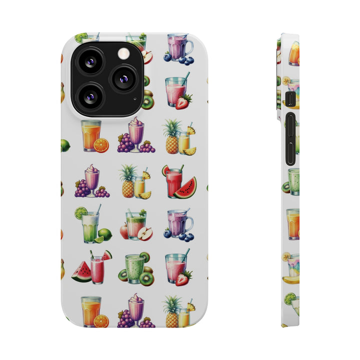 Slim Cute Phone Cases for Iphone - | iPhone 15 Case | iPhone 15 Pro Max Case, Iphone 14 Case, Iphone 14 Pro Max, Iphone 13, Tropical Summer Fruit Cocktail - Studio40ParkLane