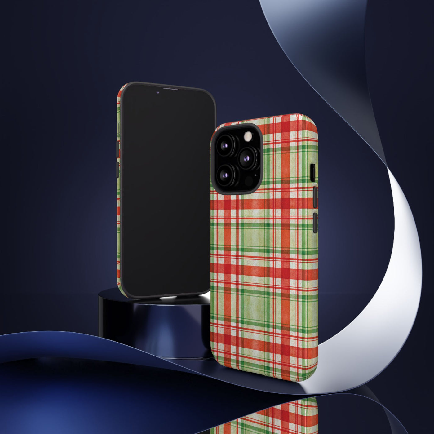 Aesthetic Tough Red Green Checkered Premium Phone Case - For iPhone 17 Pro Max iPhone 16 Pro iPhone 15 Iphone 14 Plus 13 Pro 12 11 10 XR XS - Studio40ParkLane