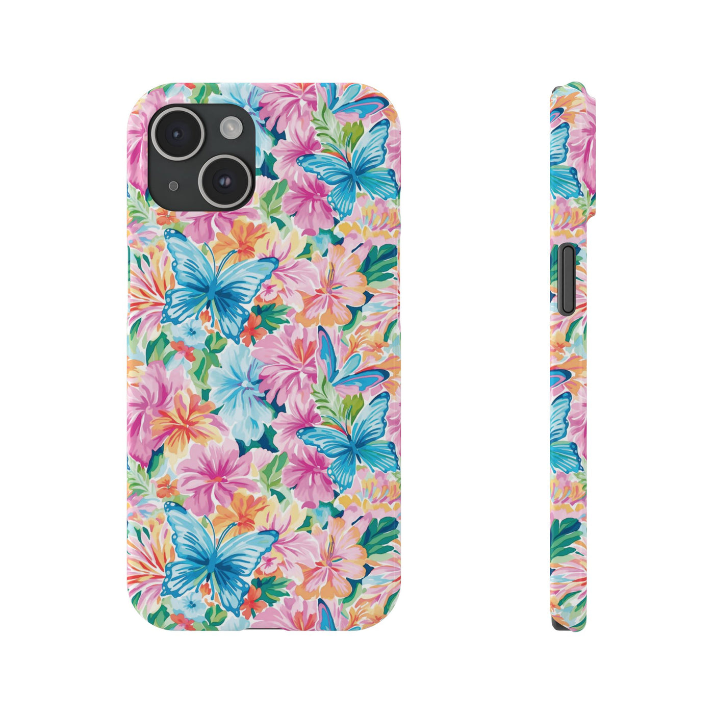 Slim Butterflies Flowers Gift for Her Cute Phone Cases for Iphone 16 Pro Max | iPhone 15 Case | iPhone 15 Pro Max Case, Iphone 14, 13, 12, 11, 10, 8, 7