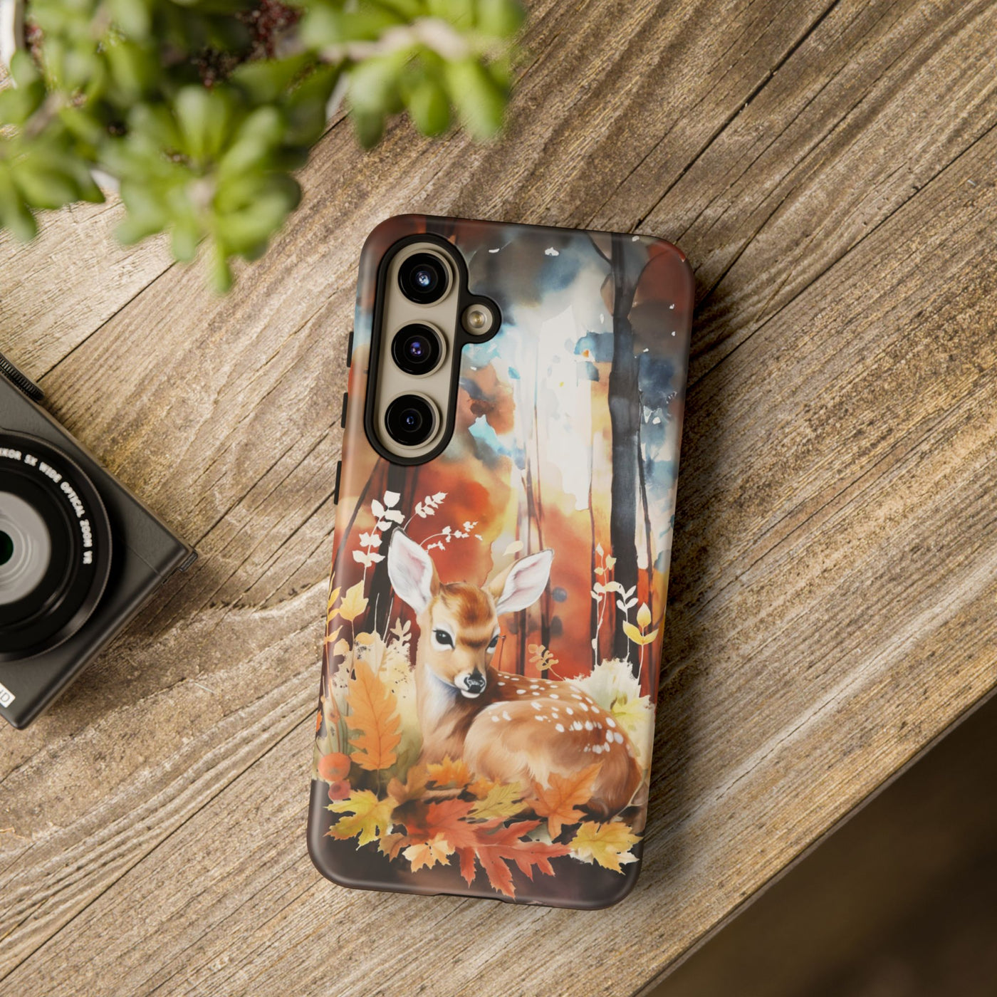 Autumn Fall Deer Forest Gift for Her Cute Phone Case for, Samsung Galaxy S24, S23, S22, S21, IPhone 16 Case | Iphone 15, Iphone 14, IPhone 13 Case