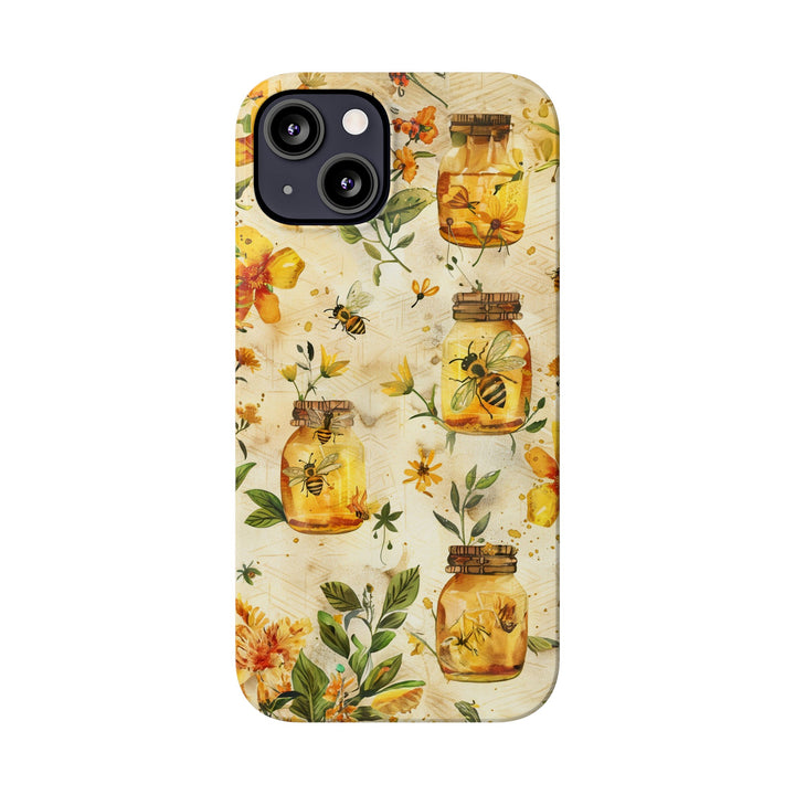Slim Cute Phone Cases for Iphone | iPhone 15 Case | iPhone 15 Pro Max Case, Iphone 14, Iphone 14 Pro Max, Iphone 13, Honey Bees Yellow - Studio40ParkLane