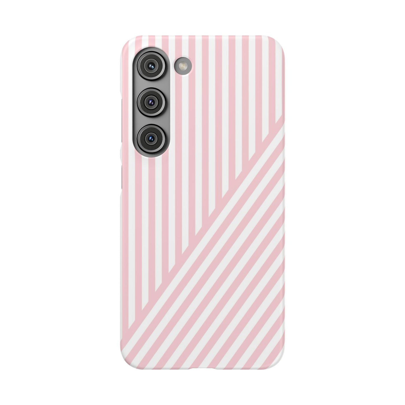 Aesthetic Sweet Pink Stripes Cute Phone Case Sleek Snap - For iPhone 17 Pro Max iPhone 16 Pro iPhone 15 Iphone 14 Plus 13 Pro 12 11 10 Gift