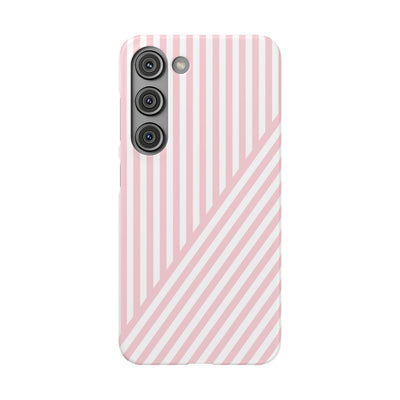 Aesthetic Sweet Pink Stripes Cute Phone Case Sleek Snap - For iPhone 17 Pro Max iPhone 16 Pro iPhone 15 Iphone 14 Plus 13 Pro 12 11 10 Gift