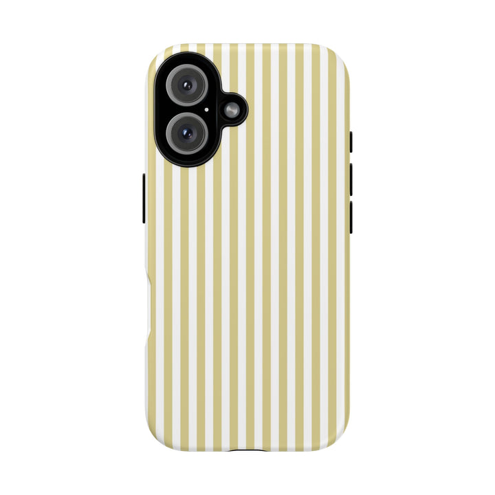 Tough Premium Soft Yellow Stripes Phone Case Gift for Her - For Apple iPhone 16 Pro Max 16e iPhone 15 Pro iPhone Iphone 14 Plus 13 Pro 12 SE XR - Studio40ParkLane