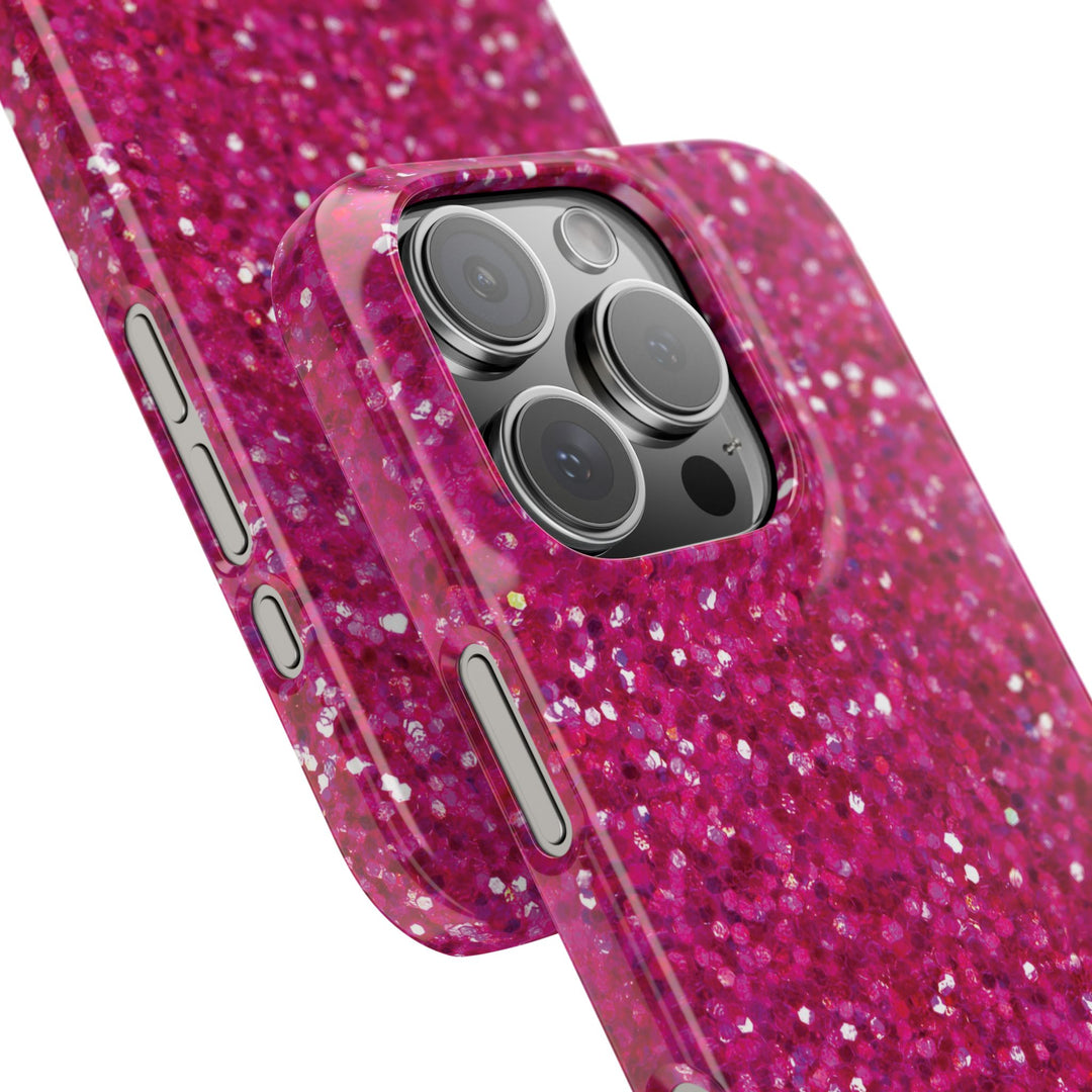 Slim Muted Pink Faux Play on Glitter Effect Cute Phone Cases for Iphone 16 Pro Max | iPhone 15 Case | iPhone 15 Pro Max Case, Iphone 14, Iphone 14 Pro Max, Iphone 13 12 11 8 7 - Studio40ParkLane