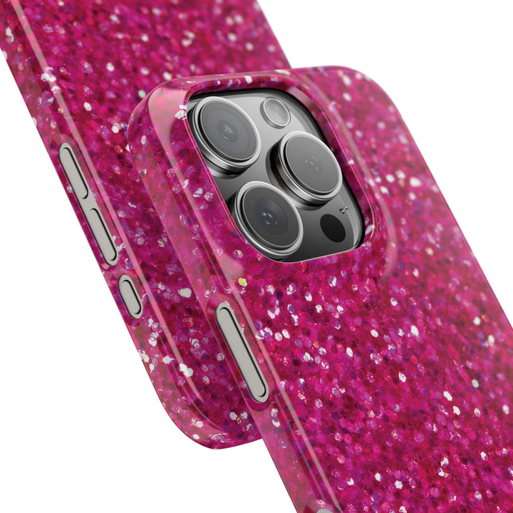 Slim Muted Pink Faux Play on Glitter Effect Cute Phone Cases for Iphone 16 Pro Max | iPhone 15 Case | iPhone 15 Pro Max Case, Iphone 14, Iphone 14 Pro Max, Iphone 13 12 11 8 7 - Studio40ParkLane