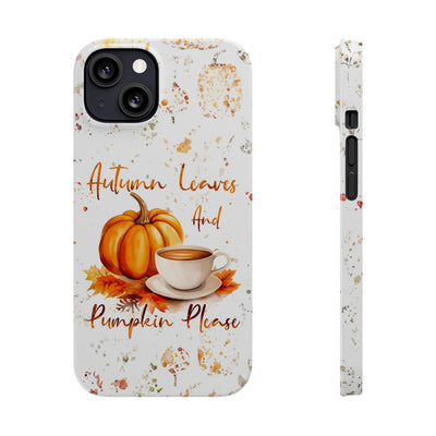 Slim Fall Leaves and Pumpkins Slim Cute Phone Cases for Iphone  | iPhone 15 Case | iPhone 15 Pro Max Case, Iphone 14, Iphone 14 Pro Max, Iphone 13