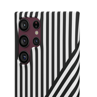 Aesthetic Black White Stripes Cute Phone Case Sleek Snap - For iPhone 17 Pro Max iPhone 16 Pro iPhone 15 Iphone 14 Plus 13 Pro 12 11 10 Gift - Studio40ParkLane