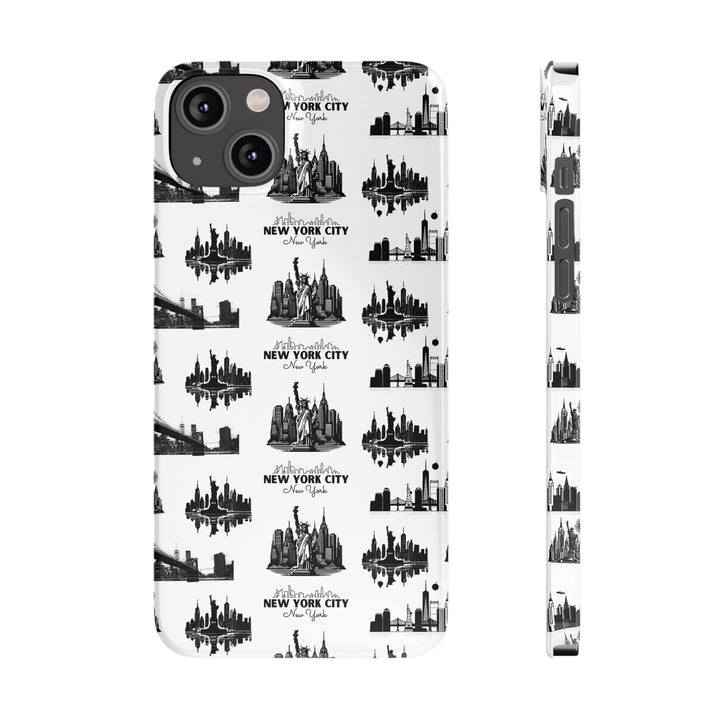 Slim New York Skyline Collage Coquette Gift for Her Cute Phone Cases for Iphone 16 Pro Max | iPhone 15 Case | iPhone 15 Pro Max Case, Iphone 14, Iphone 14 Pro Max, Iphone 13 12 11 8 7 - Studio40ParkLane