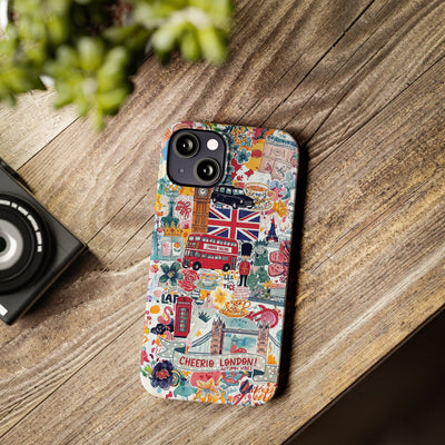 Slim London England Coquette Collage Cute Phone Case for Iphone 17 - | iPhone 16 Pro Max Case | iPhone 15 Case Iphone 14 13 12 11 10 9 8 7 - Studio40ParkLane