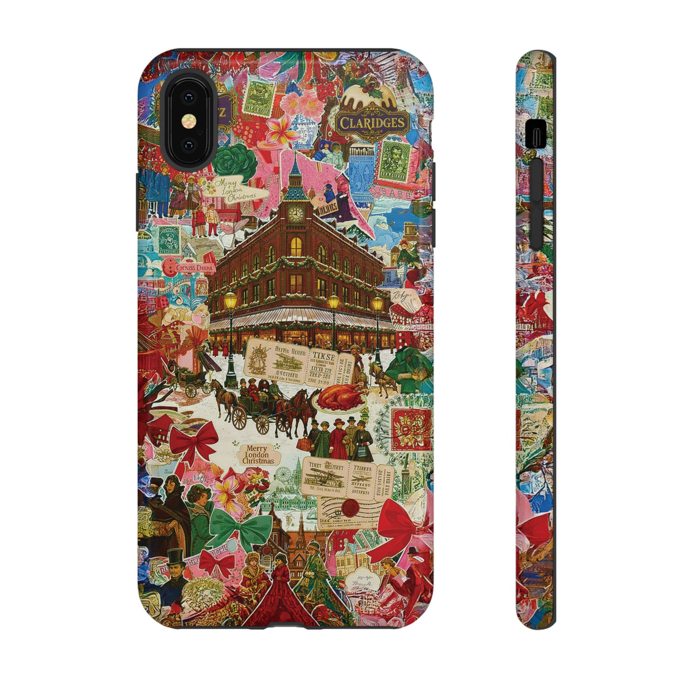 Aesthetic Tough London Coquette Collage Premium Phone Case - For iPhone 17 Pro Max iPhone 16 Pro iPhone 15 Iphone 14 Plus 13 Pro 12 11 10 XR - Studio40ParkLane