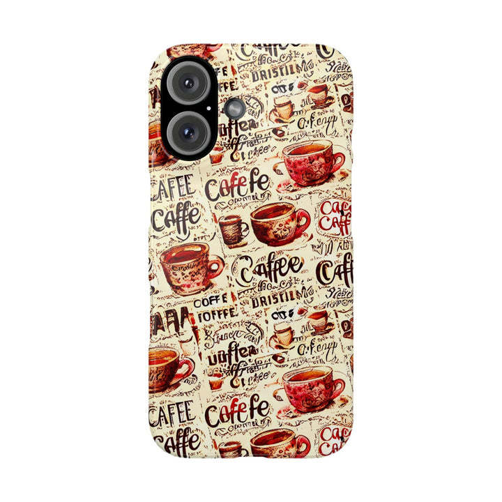 Slim Cute Phone Cases for Iphone - | iPhone 15 Case | iPhone 15 Pro Max Case, Iphone 14 Case, Iphone 14 Pro Max, Iphone 13, Paris Coffee Cup - Studio40ParkLane