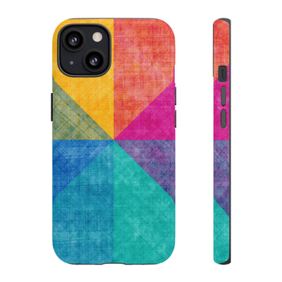 Impact Resistant, Colored Shapes, Cute Phone Cases for Samsung S24, S23, S22, S21, IPhone 15 pro Iphone 14 pro Iphone 13 IPhone 12 Iphone 11