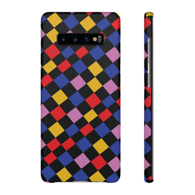 Colorful Checkerboard Cute Phone Case - Sleek Snap - for iPhone 16 15 14 13 12 11 Max Pro Plus Samsung Galaxy S24 S23 S22 S21 S20 Plus Ultra - Studio40ParkLane
