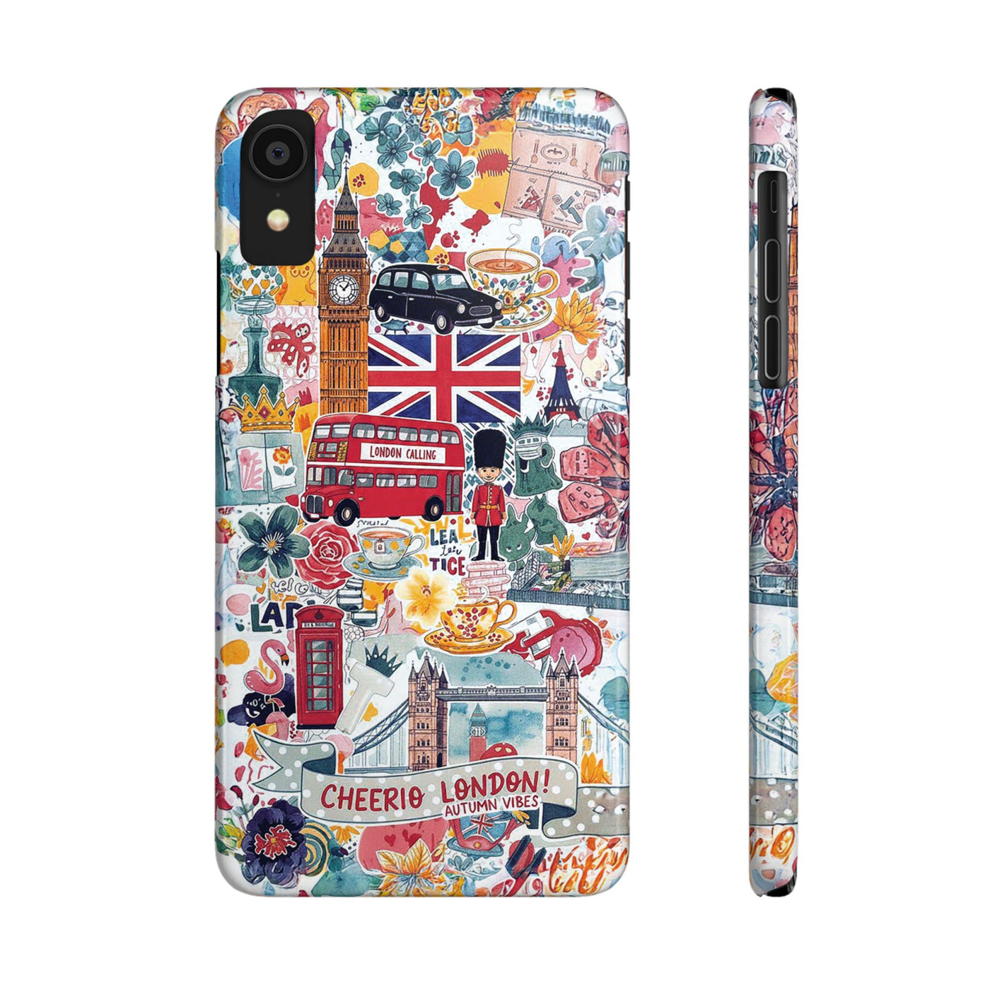 Slim London England Coquette Collage Cute Phone Case for Iphone 17 - | iPhone 16 Pro Max Case | iPhone 15 Case Iphone 14 13 12 11 10 9 8 7 - Studio40ParkLane