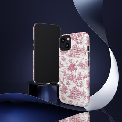 Premium Tough French Toile Gift for Her Cute Phone Cases for Samsung S25, S24, S23, S22, S21 Iphone, 16, 15, 14, 13, 12 Plus Max Pro Ultra - Studio40ParkLane