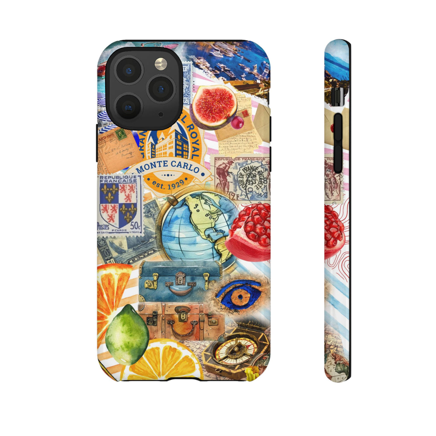 Cute European Summer Collage Phone Case, for IPhone 16 Case | Iphone 15, Iphone 14, IPhone 13 Case, 11 8 7, Samsung Galaxy S24, S23, S22, S21 Extra Protective