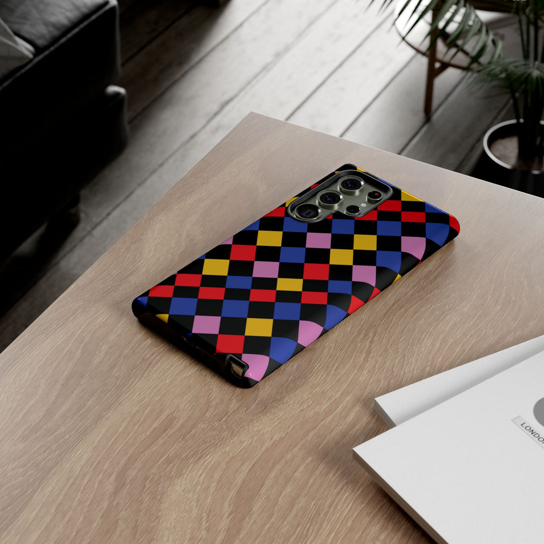 Aesthetic Tough Colorful Checkerboard Phone Case Premium - For iPhone 17 Pro Max iPhone 16 Pro iPhone 15 Iphone 14 Plus 13 Pro 12 11 10 XR - Studio40ParkLane