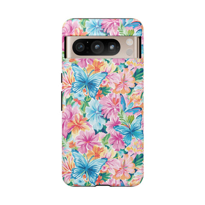 Premium Tough Butterflies Flowers Cute Phone Cases for Samsung S24, S23, S22, S21, S20, Plus and Ultra, Iphone 16 Pro Max,15, 14, 13, 12, 11, 10
