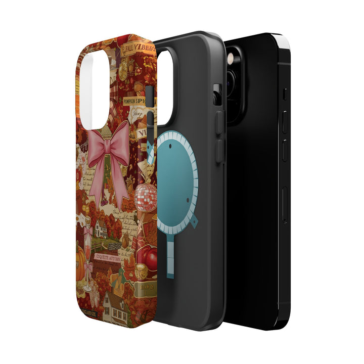 New England Fall Coquette Collage Tough Magsafe Cute Phone Cases for Iphone | iPhone 15 Pro Max Case, Iphone 14, Iphone 14 13 12 11 10 9 8 7 - Studio40ParkLane