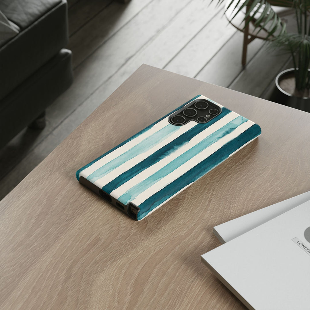 Tough Cute Green Stripes Phone Case, for IPhone 17 Pro Max | Iphone 17 Air, Iphone 16, IPhone 15, 14 13 12, Samsung Galaxy S26, S25, S24, S23