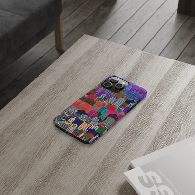 City Skyline Mosaic Slim Cute Phone Cases for Iphone | iPhone 15 Case | iPhone 15 Pro Max Case, Iphone 14, Iphone 14 Pro Max, Iphone 13, 12