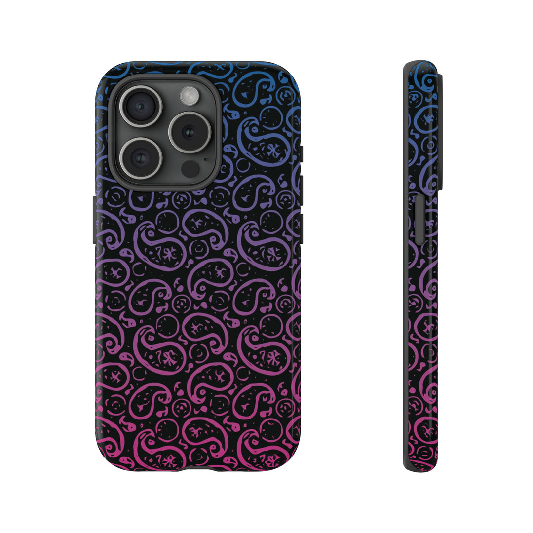 Cute IPhone Case | iPhone 15 Case | iPhone 15 Pro Max Case, Iphone 14 Case, Iphone 14 Pro Max Case IPhone Case for Art Lovers, Paisley Blue Pink - Studio40ParkLane