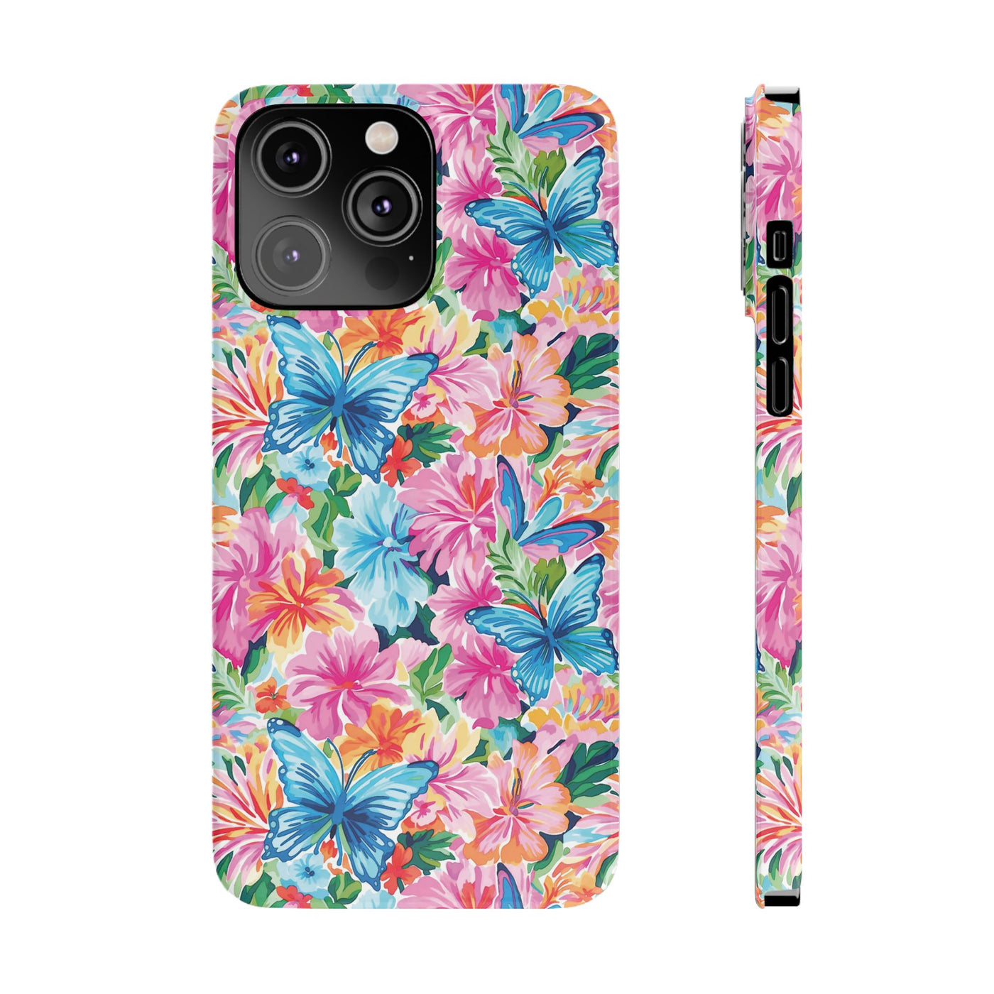 Slim Butterflies Flowers Gift for Her Cute Phone Cases for Iphone 16 Pro Max | iPhone 15 Case | iPhone 15 Pro Max Case, Iphone 14, 13, 12, 11, 10, 8, 7