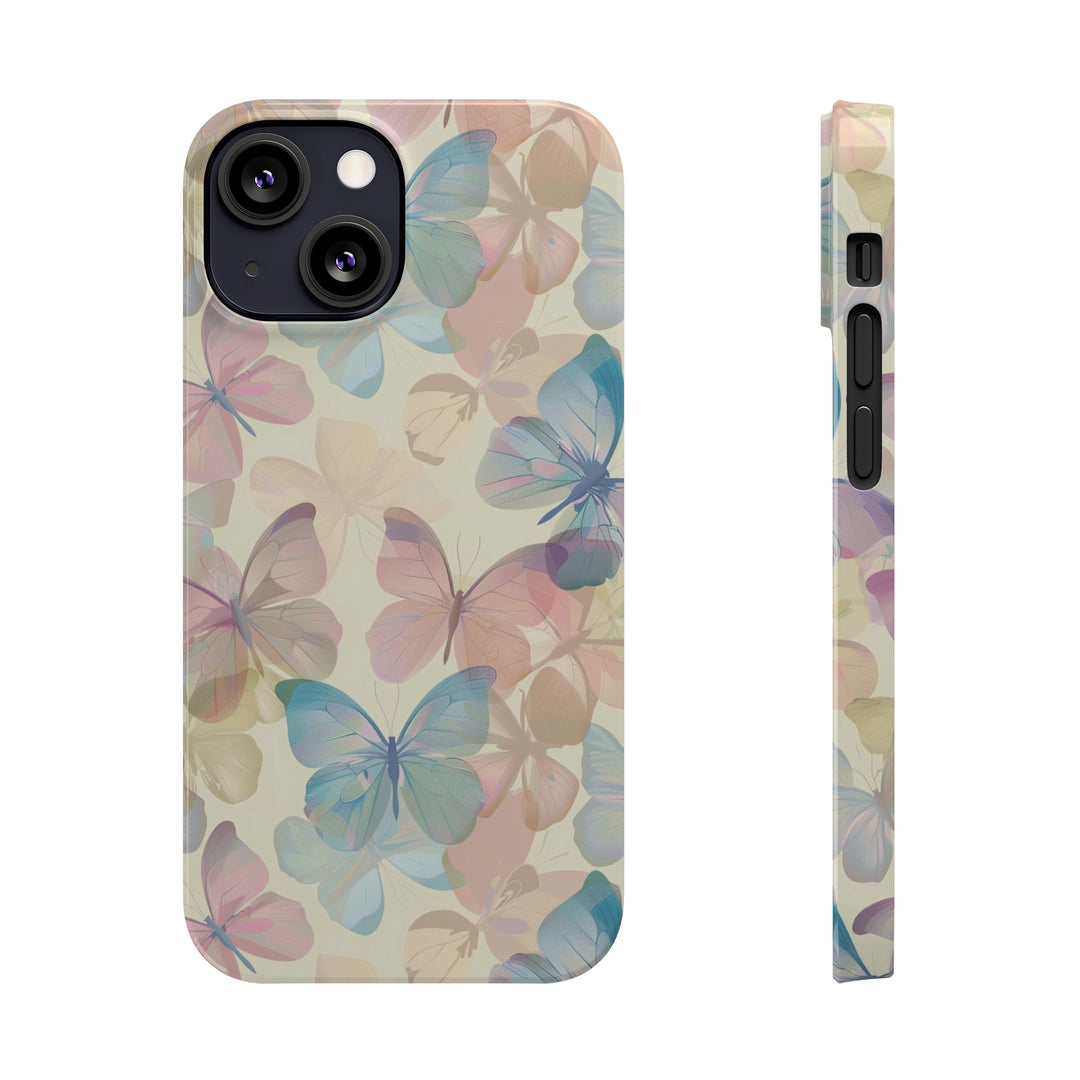 Slim Cute Phone Cases for Iphone - | iPhone 15 Case | iPhone 15 Pro Max Case, Iphone 14 Case, Iphone 14 Pro Max, Iphone 13, Summer Pastel Butterflies - Studio40ParkLane