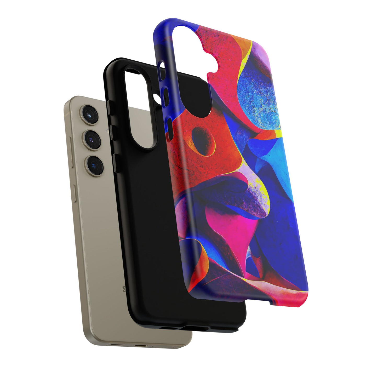 Impact Resistant, Abstract Shapes, Cute Phone Cases for Samsung S24, S23, S22, S21, IPhone 15 pro Iphone 14 pro Iphone 13 IPhone 12 Iphone 11