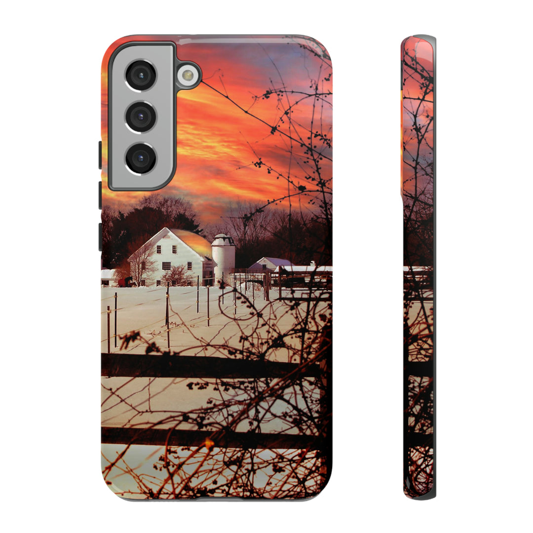 Cute Samsung Phone Case | Aesthetic Samsung Phone Case | Galaxy S23, S22, S21, S20 | Winter Sunset, Protective Phone Case - Studio40ParkLane