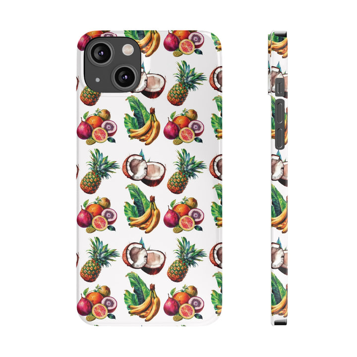Slim Cute Phone Cases for Iphone - | iPhone 15 Case | iPhone 15 Pro Max Case, Iphone 14 Case, Iphone 14 Pro Max, Iphone 13, Tropical Summer Fruit - Studio40ParkLane