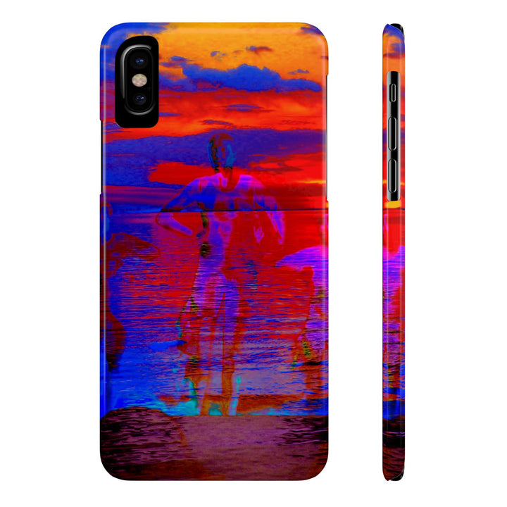 Slim Cute Phone Cases for Iphone | iPhone 15 Case | iPhone 15 Pro Max, Iphone 14 Case, Iphone 14 Pro Max, Iphone 13, Red Blue Sunset - Studio40ParkLane