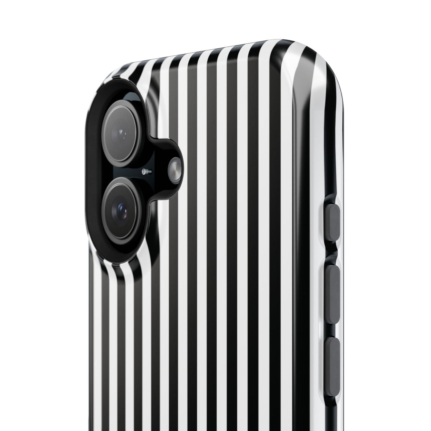 Custom Personalized Black White Striped Magsafe Phone Case for Iphone 17 - | iPhone 16 Pro Max Case | iPhone 15 Case Iphone 14 13 12 11 10 - Studio40ParkLane