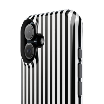 Custom Personalized Black White Striped Magsafe Phone Case for Iphone 17 - | iPhone 16 Pro Max Case | iPhone 15 Case Iphone 14 13 12 11 10 - Studio40ParkLane