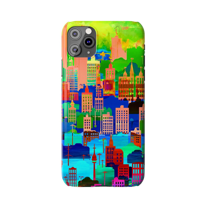 Slim Cute Phone Cases for Iphone - | iPhone 15 Case | iPhone 15 Pro Max Case, Iphone 14 Case, Iphone 14 Pro Max, Iphone 13, Summer City Skyline - Studio40ParkLane